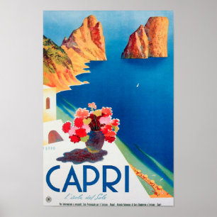Póster Poster de Viajes de Vintage de Capri Italia