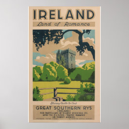 Póster Poster de viajes de vintage de Irlanda