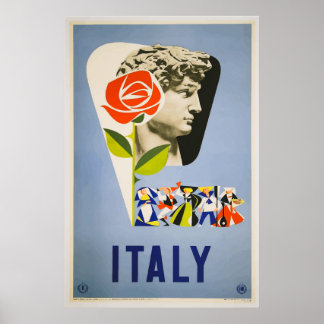 Póster Poster de Viajes de Vintage de Italia