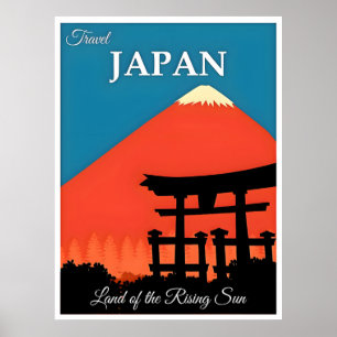 Póster Poster de Viajes de Vintage de Japón