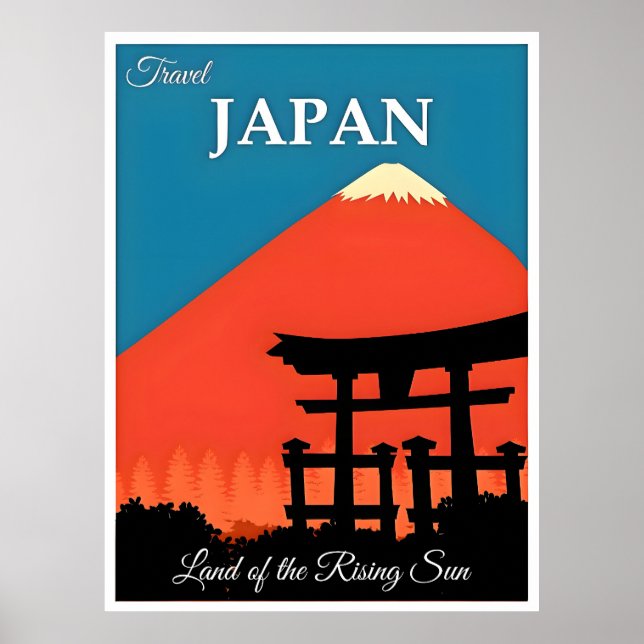 Póster Poster de Viajes de Vintage de Japón (Frente)