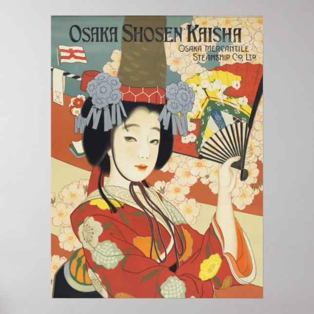 Póster Poster de Viajes de Vintage de Japón (Frente)