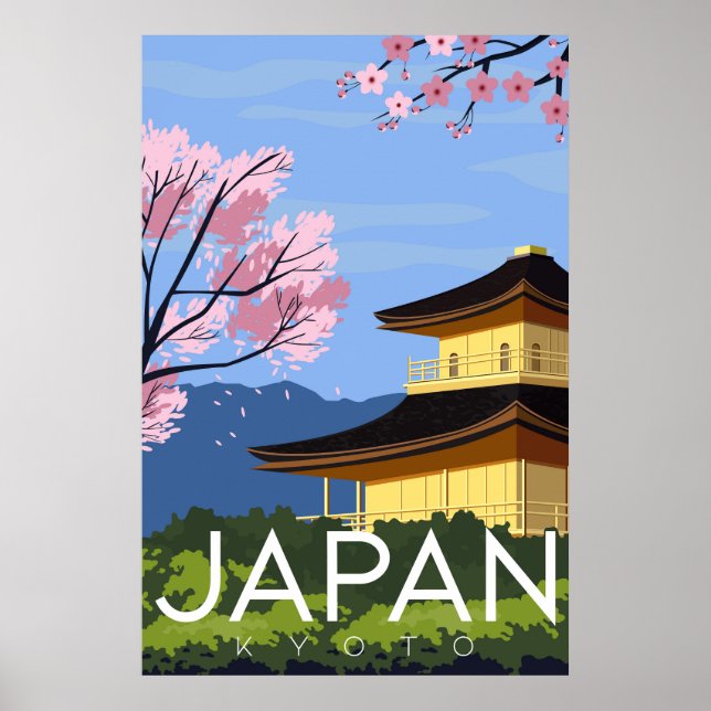 Póster Poster de Viajes de Vintage de Japón (Frente)