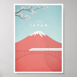 Póster Poster de Viajes de Vintage de Japón