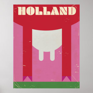 Póster Poster de viajes de vintage de vacas lecheras de H