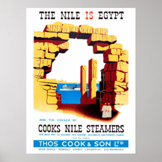 Póster Poster de Viajes de Vintage - Egipto Nilo