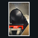Póster poster de viajes de vintage en tren de 1932<br><div class="desc">poster de viajes de vintage en tren de 1932</div>