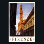 Póster Poster de Viajes de Vintage Italia Florence Firenz<br><div class="desc">Una reproducción de un poster Art Deco de los años 30 que promueve el turismo a Florencia en Italia. Digitalmente reformado para resaltar los colores originales, aún mejor y arreglar tantas imperfecciones como sea posible. Por favor, personalizar el tamaño del poster, la textura, el borde y/o el marco para que...</div>