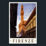 Póster Poster de Viajes de Vintage Italia Florence Firenz<br><div class="desc">Una reproducción de un poster Art Deco de los años 30 que promueve el turismo a Florencia en Italia. Digitalmente reformado para resaltar los colores originales, aún mejor y arreglar tantas imperfecciones como sea posible. Por favor, personalizar el tamaño del poster, la textura, el borde y/o el marco para que...</div>