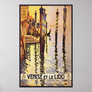 Póster Poster de Viajes de Vintage - Italia Venecia
