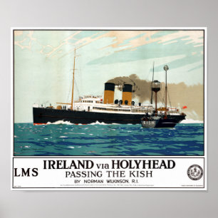 Póster Poster de Viajes de Vintage Restaurado de Ireland