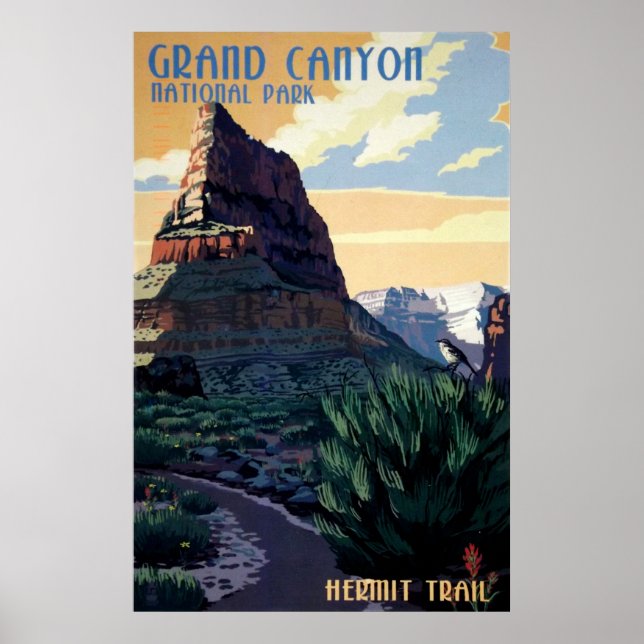 Póster Poster de Viajes del Gran Cañón del Parque Naciona (Frente)