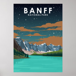 Póster Poster de Viajes del Parque Nacional Banff