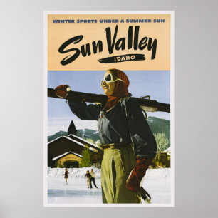 Póster Poster de Viajes del Valle del Sol Idaho