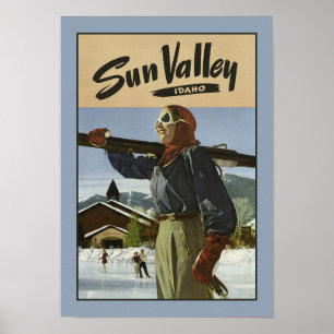 Póster Poster de Viajes del Valle del Sol Idaho