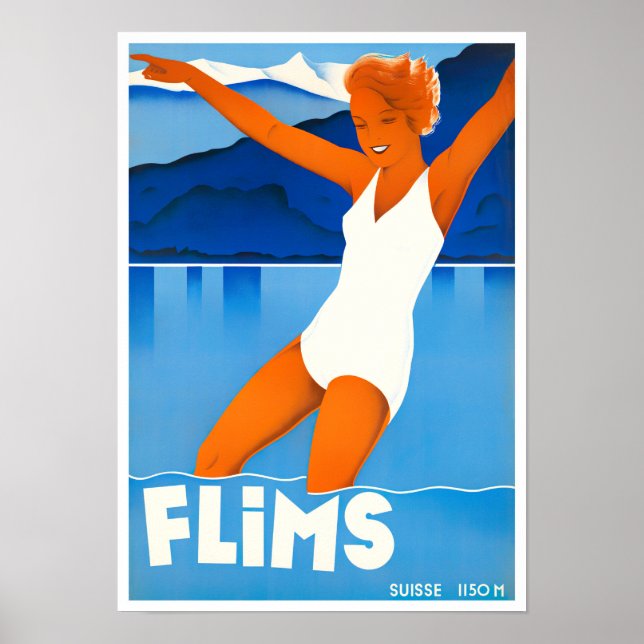 Póster Poster de viajes en Suiza (Frente)
