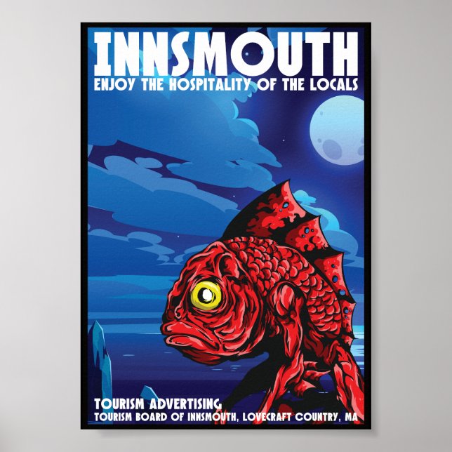 Póster Poster de Viajes Innsmouth Vintage Lovecraft (Frente)