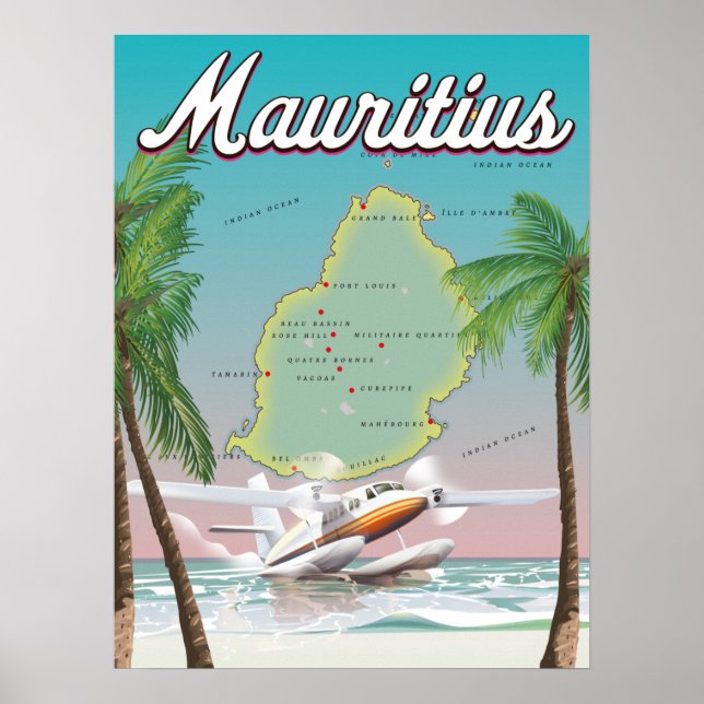 Póster Poster de viajes mauriciano (Frente)