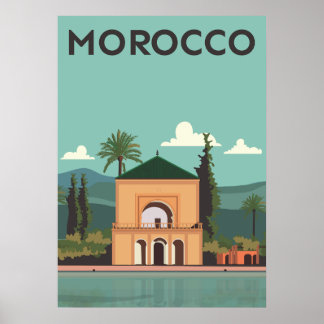 Póster Poster de viajes por cosecha de Marruecos