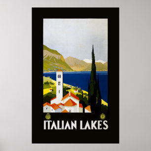 Póster Poster de Viajes por los Lagos de Italia