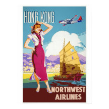 Poster de Viajes por Vintage de Hong Kong