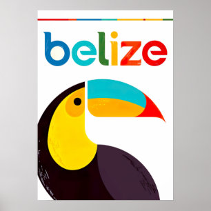Póster Poster de viajes retro vintage de Belice