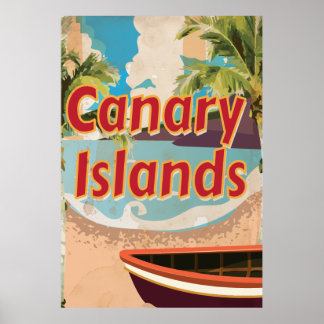 Póster Poster de Viajes Vintage de Canarias