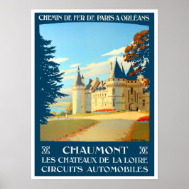Póster Poster de viajes vintage de Chaumont France