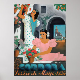 Póster Poster de Viajes Vintage de Córdoba España