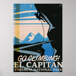 Póster Poster de viajes vintage de El Capitan