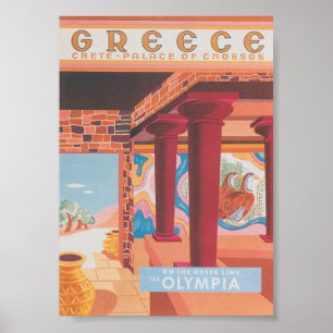 Póster Poster de Viajes Vintage de Grecia