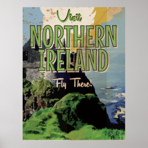 Póster Poster de viajes vintage de Irlanda del Norte