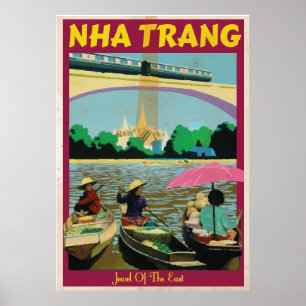 Póster Poster de viajes vintage de Nha Trang