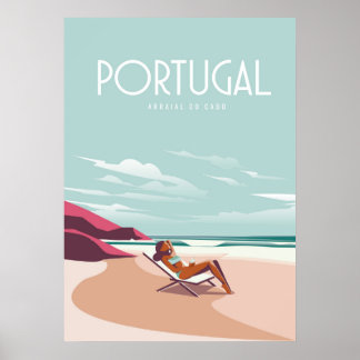 Póster Poster de viajes vintage de Portugal