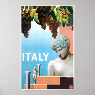 Póster Poster de Viajes Vintage de Restauración de Itali