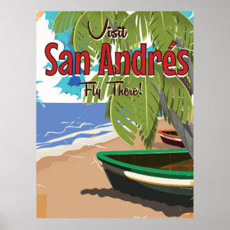 Póster Poster de viajes vintage de San Andrés