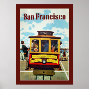 Póster Poster de Viajes Vintage de San Francisco USA