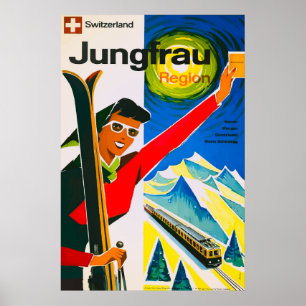 Póster Poster de Viajes Vintage de Suiza