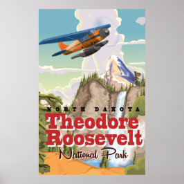 Póster Poster de viajes vintage de Theodore Roosevelt Par