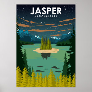 Póster Poster de Viajes Vintage del Parque Nacional Jaspe