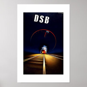 Póster Poster de Viajes Vintage DSB