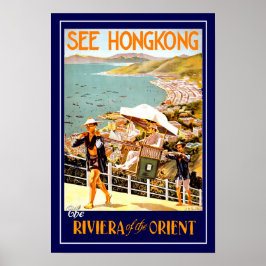 Póster Poster de Viajes Vintage Hong Kong