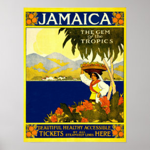 Póster Poster de Viajes Vintage: Jamaica