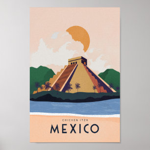 Póster poster de Viajes Vintage-México-Chichen itza