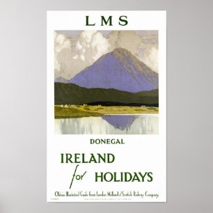 Póster Poster de Viajes Vintage Restaurado en Irlanda de 