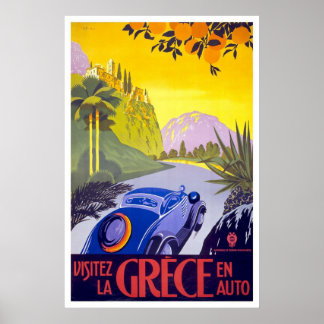 Póster poster de Viajes Vintage "Visitez la Grece"