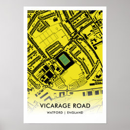 Póster Poster de Vicarage Road - Hogar de Watford FC, Ing