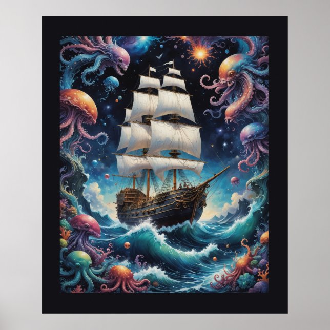 Póster Poster de vida de los buques oceánicos (Frente)