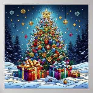 Póster Poster de vidrio contenido para navidades