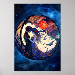 Póster Poster De Vidrio De Pareja Faux